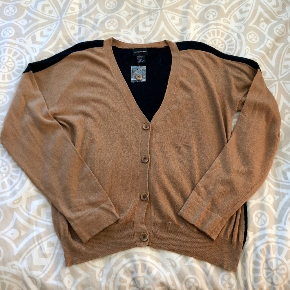 NEW! Central Park West Two-Tone Cardigan